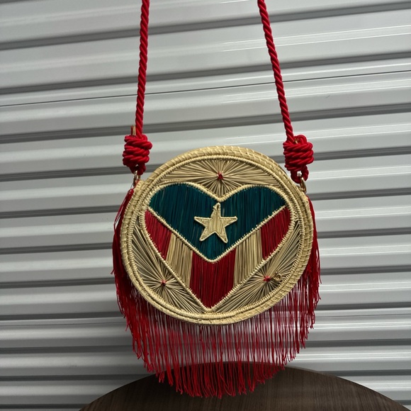 Puerto Rican Flag Handmade crossbody Bag - Picture 3 of 6